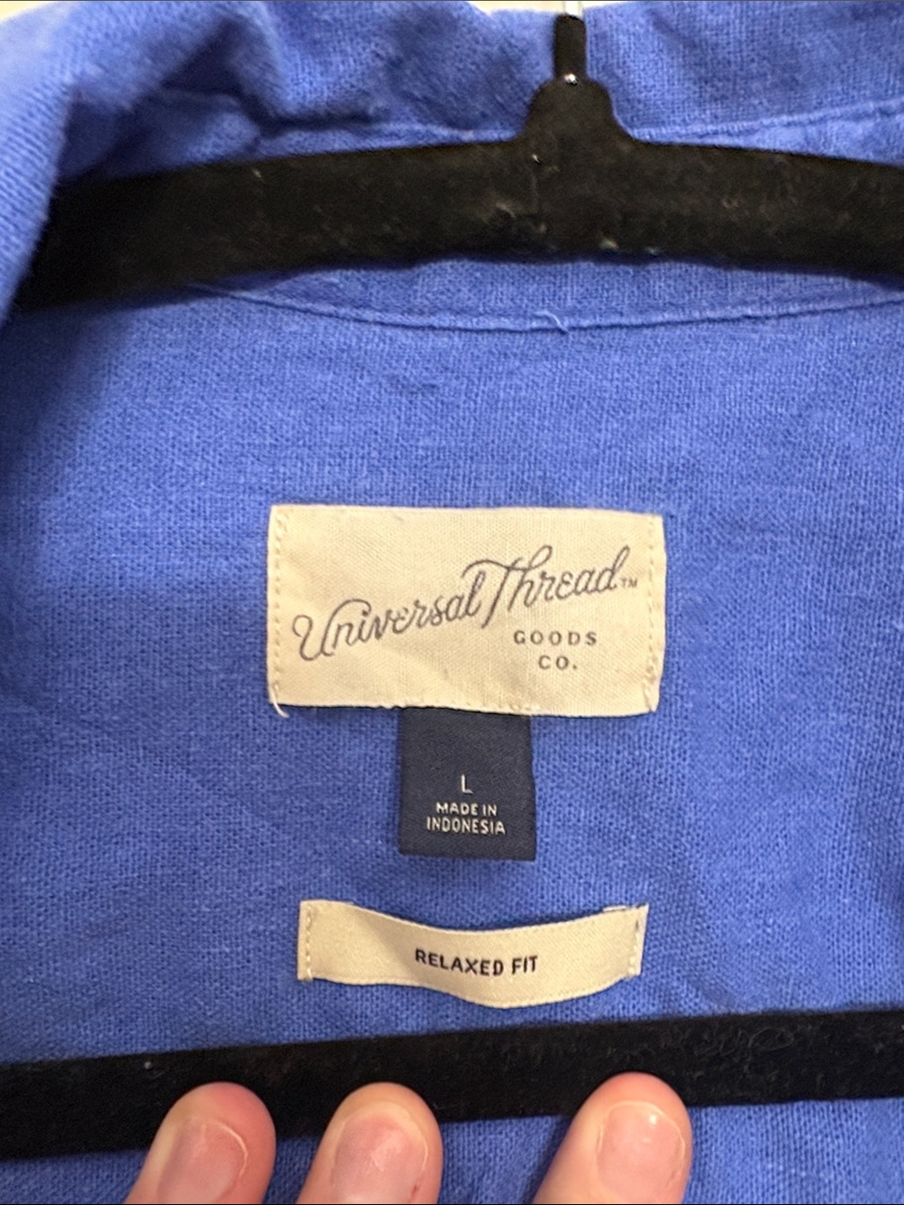 Universal Thread Blue Button-Front Shirt - Picture 2 of 3